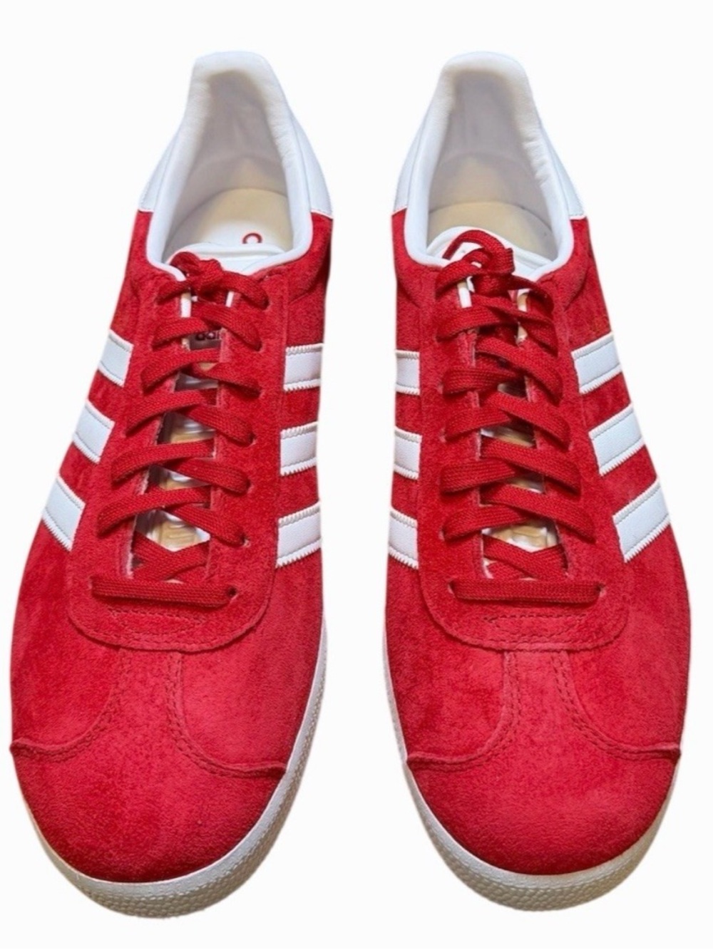Adidas Originals Gazelle Men's Sneakers Red And White 8.5 Men’s or 10 Women’s